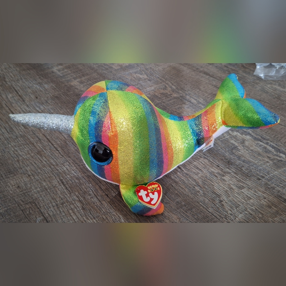 Ty Beanie Boos Nori the Rainbow Narwhal